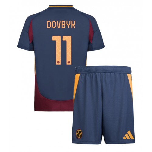 Fotbalové Dres AS Roma Artem Dovbyk #11 Dětské Alternativní 2024-25 Krátký Rukáv (+ trenýrky)